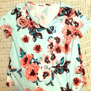 Watercolor floral top